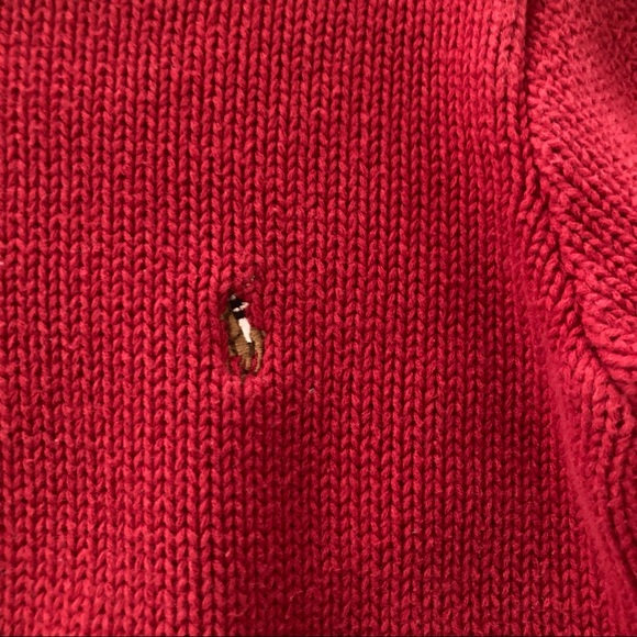 Polo Ralph Lauren Boys 4 Red Sweater Crew Neck - Picture 7 of 7